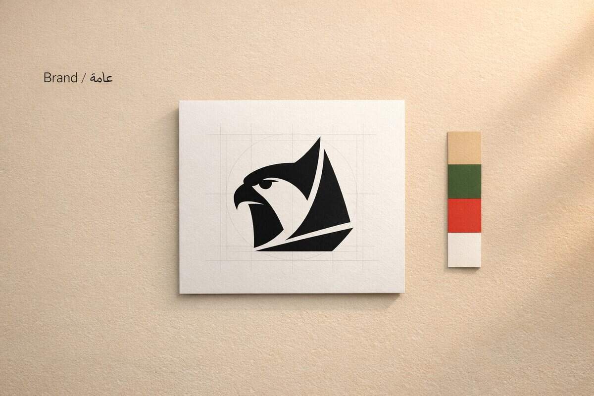 Brand-Husl logo featuring a stylised eagle head in black on a white background, representing strength and vision for branding and marketing solutions.