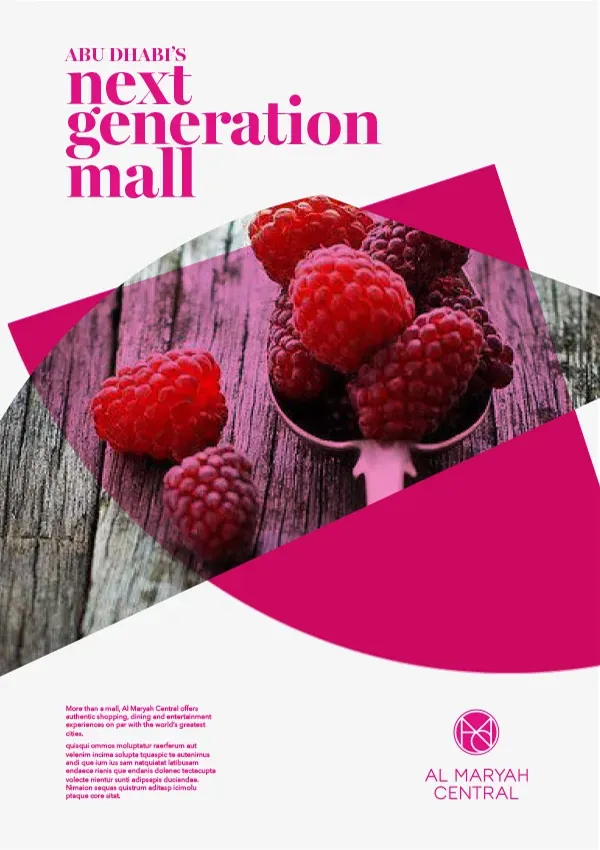 Al Maryah Central Posters raspberry
