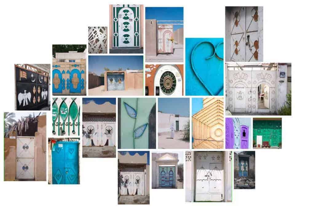 Brand Husl variety of artistic door designs collage