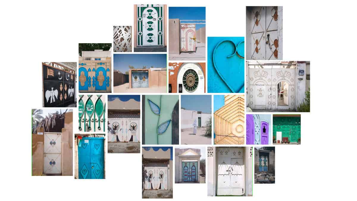 Brand Husl variety of artistic door designs collage